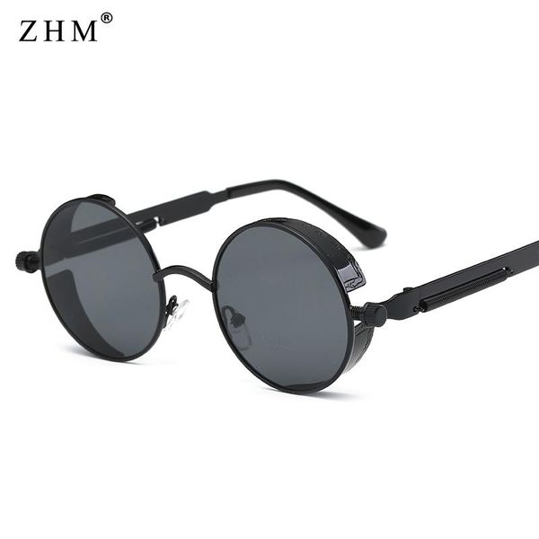

2020 metal steampunk sunglasses men women fashion round glasses brand design vintage sunglasses uv400 eyewear hmlax