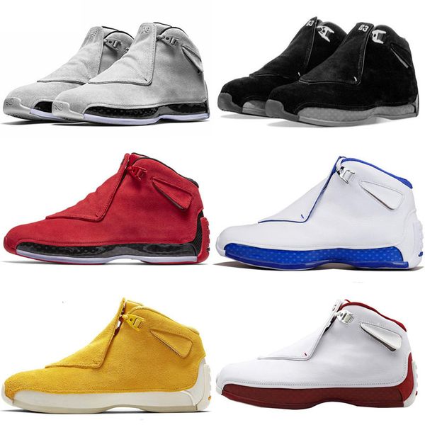 

18 мужская обувь баскетбол спорт тренеры xviii оранжевый замша claasic og black royal разводят определяющие моменты черный люкс jumpman обув