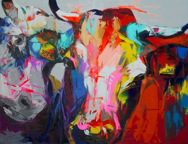 

современный портрет 100% pure картина handworked масла франсуазы nielly palette knife impression главные работы вогнутые и выпуклые текстуры