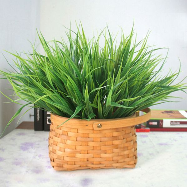 

new 7-fork green grass artificial plants for plastic flowers household store dest rustic decoration clover plant wholesale