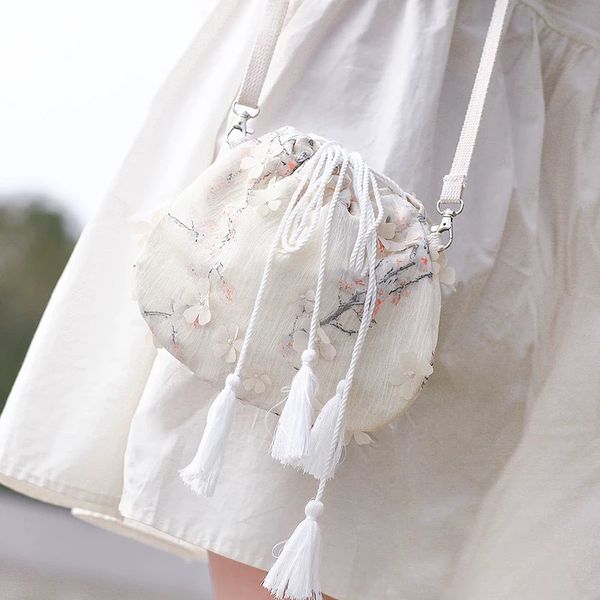 

2020 new women's shoulder bag fairy purse hanfu printed fashion casual messenger bag ladies
