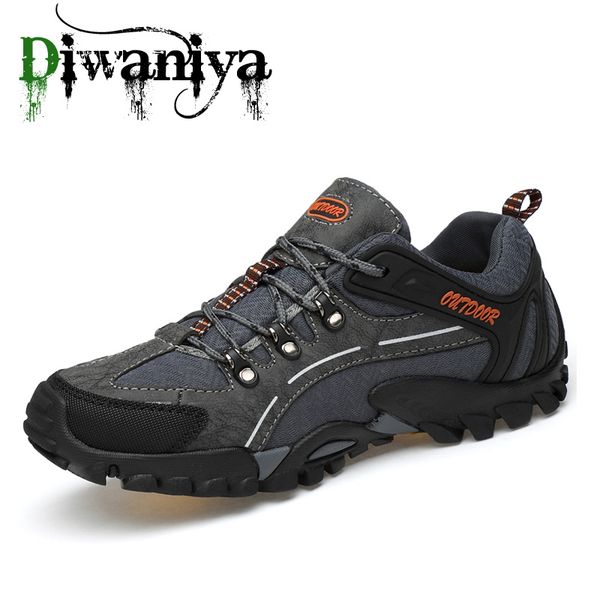 

diwaniya men's outdoor waterproof hiking shoes walking jogging trekking climbing sport shoes for men professional hiking