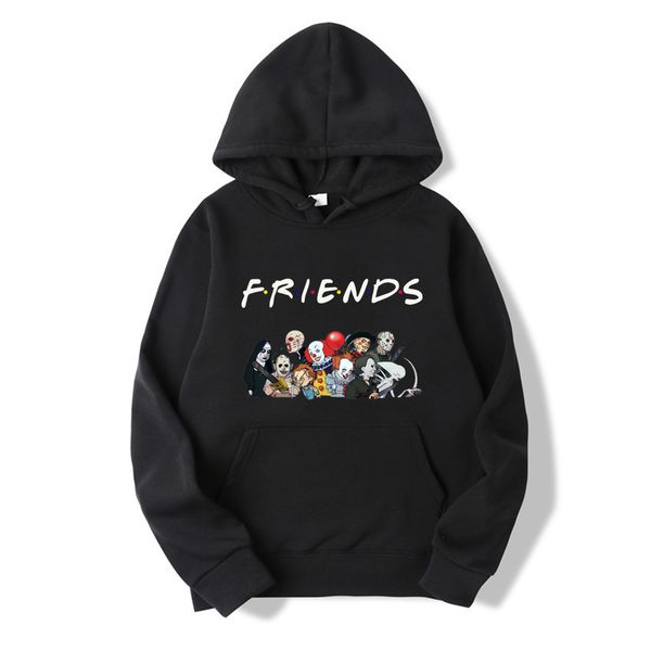 

women fashion hoodies & sweatshirts michael myers jason voorhees halloween cotton hoodies it chapter two streetwear, Black