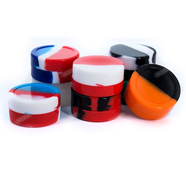 

non-stick wax container vaporizer 22ml silicone jars dry herb jars dab oil e cigarette dry herbs atomizer