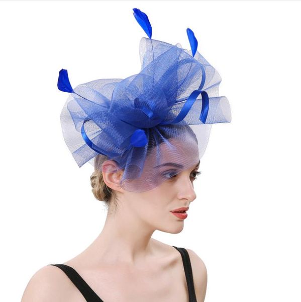 

bride screen headdress feather hairpin lady european and american hairdress, Silver