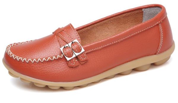 

women shoes non-slip comfortable leather flats women's casual shoes 1011, Black