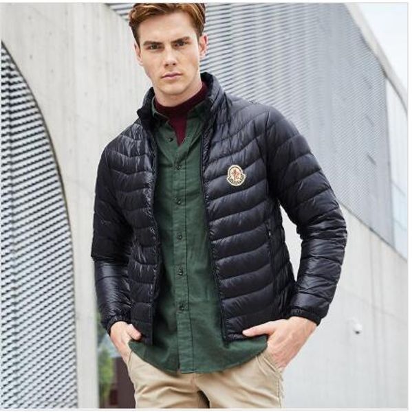 

fashion mens winter coats qwl moncler branded down parkas bd gucci ribbed long sleeve hooded outerwears windbreakers with furs, Black