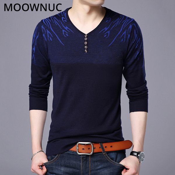 

men sweaters fashion autumn homme pullover slim keep warm spring smart casual male sweaters bottoming shirt v-neck moownuc mwc, White;black