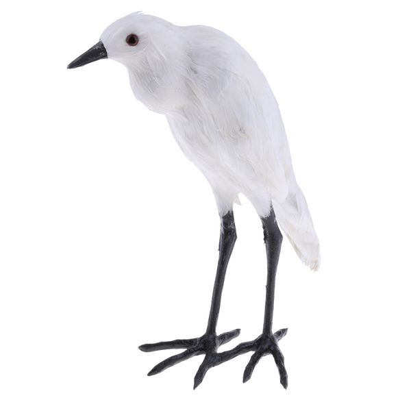 

egret statue garden pond bird model figurine home garden yard art decor