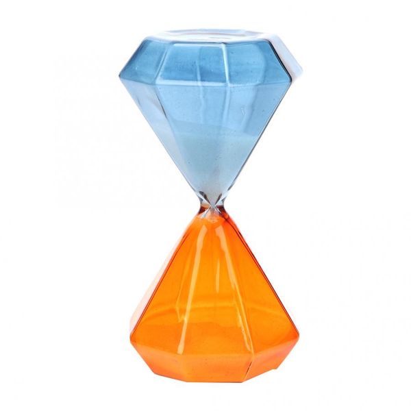 

innovative diamond shape hourglass sand clock sand timer 5 minutes glass desk decor