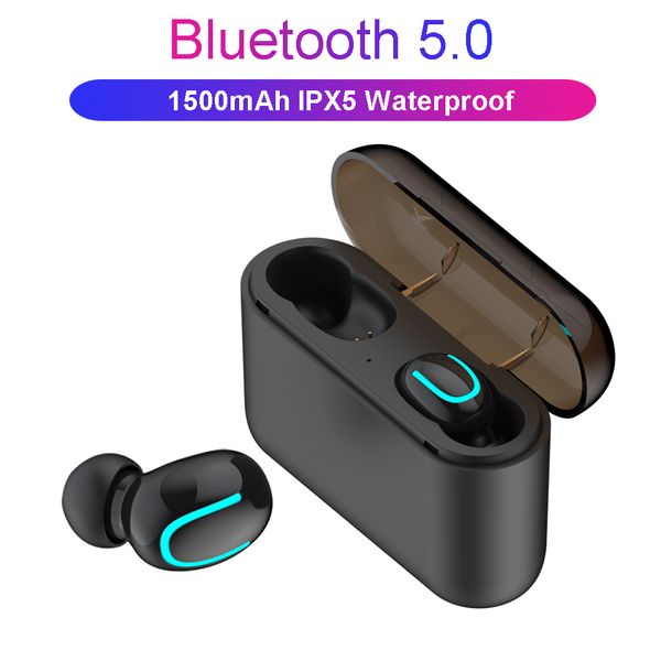 

q32 tws bluetooth earphone touch control mini earbud with mic power display charge box wireless 3d stereo music play headset