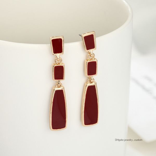 

Korean Style Earrings Simple Design Geometric Earrings Drop Earrings For Women Gold Statement Jewelry Sweet Temperament Brinco