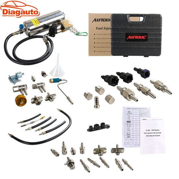

autool c100 automotive non-dismantle fuel system injector cleaner for petrol efi throttle