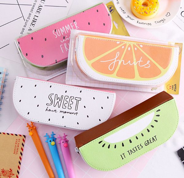 

fresh cute kids fruit pen pencil bag for students gifts