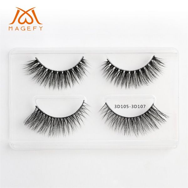 

two pairs of 3d with soft long curly and warped many layer eyelashes