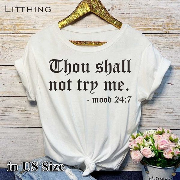 

litthing 2019 letter print women t shirt summer casual short sleeve o neck t-shirt ladies white tshirt tee knot basic t