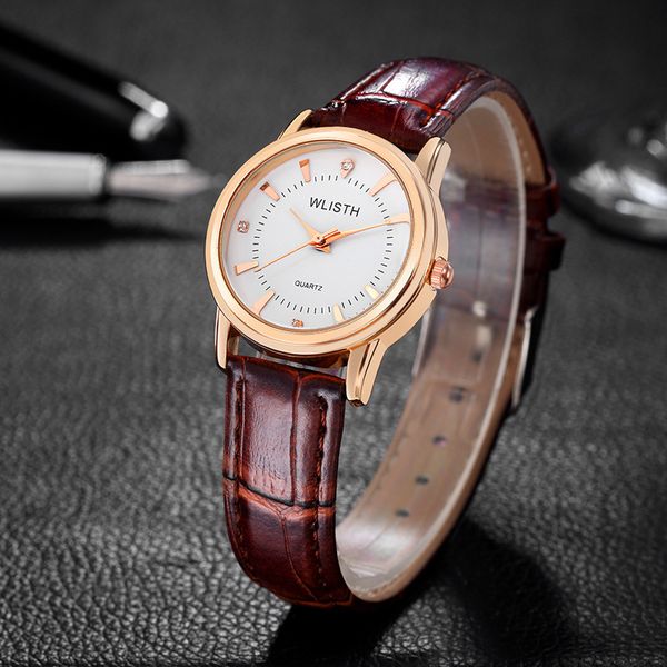 

2020 women watch elegant fashion leather waterproof quartz wristwatches ladies dress rhinestone watches woman relogios femininos, Slivery;brown