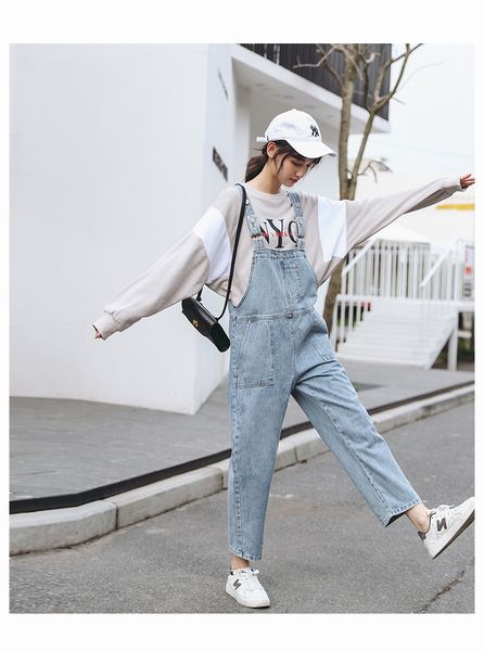 

blue gray overalls fall cowgirl lovely straight loose