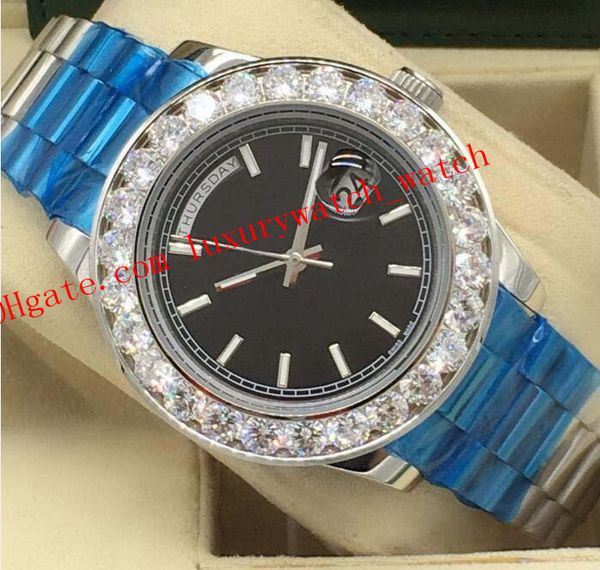 

12 style luxury watches 41mm 116234 mens 18k silver gold bigger diamond asia 2813 automatic fashion men's watch wristwatch, Slivery;brown