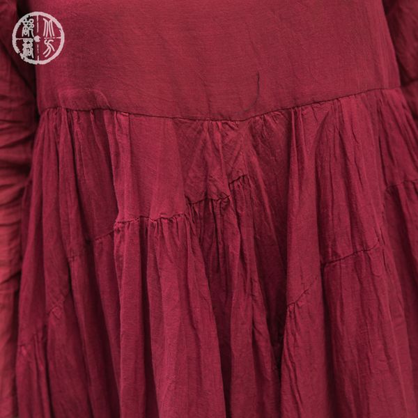 

selling 2019 spring clothing new style origional literature and art cotton linen women's dress pure cotton joint solid color, White;black