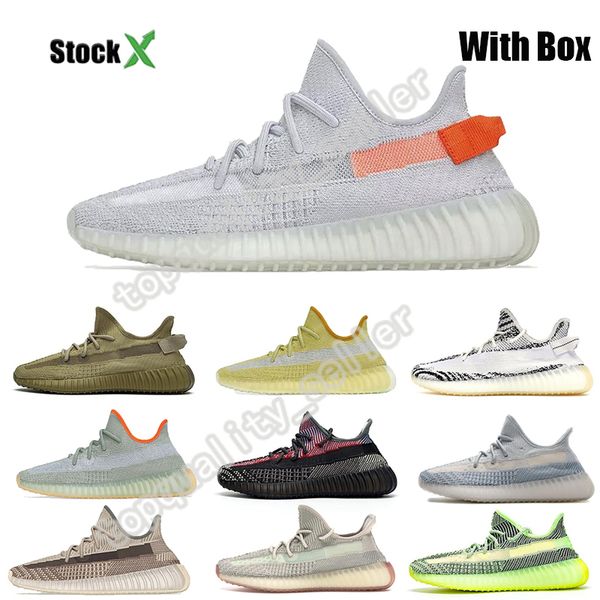 

2020 with box stock x yeshaya marsh kanye west v2 running shoes cinder desert sage earth tail light flax men women trainer sneakers 36-48