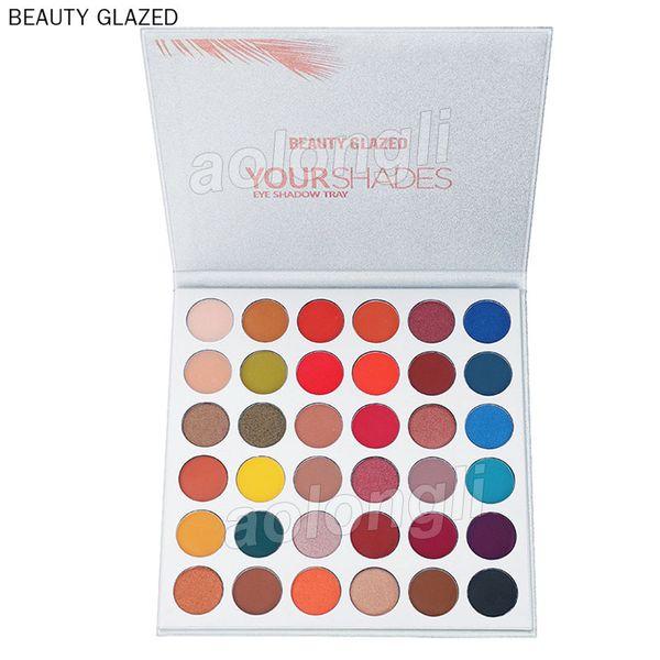 

новые красоты глазированные тени для век палитра 36 цветов eyeshadow переливаются матово обнаженной макияж тени для век ваша палитра теней м