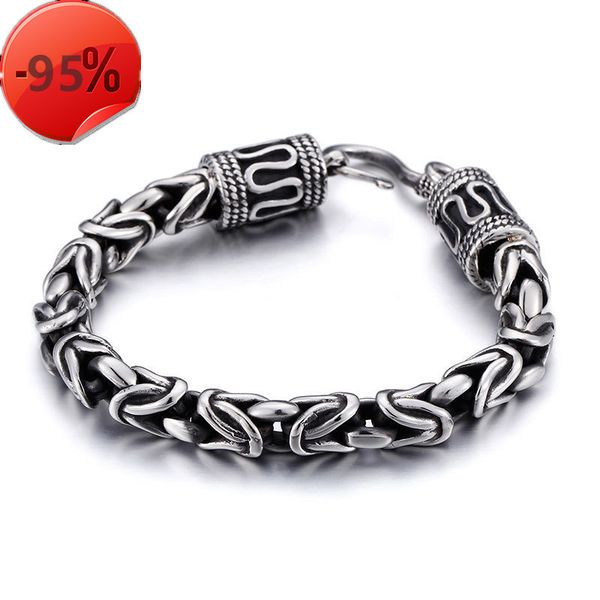 

listed jewelry multi-layer textured cool titanium steel solid color bracelet slave bracelets cuban link chain infinity braid bangle, Black