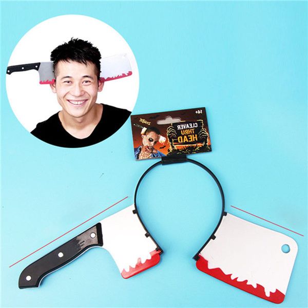 

plastic scary knife trough head carded halloween party dress headwear props 2018