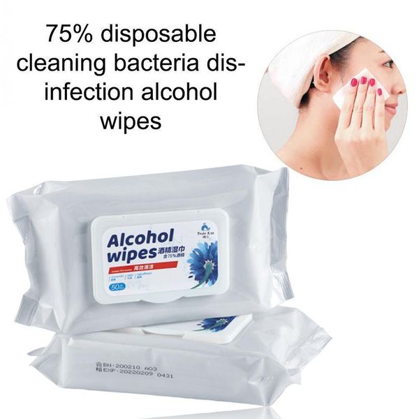 

75% спиртовые салфетки 50 шт. / пакет дезинфицирующие одноразовые салфетки для рук спиртовая очистка протрите портативный дезинфицирующий ди