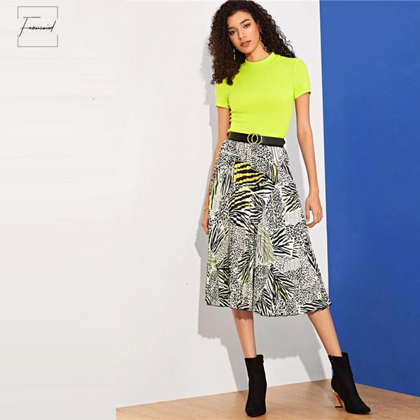 

tight t shirt green neon streetwear sleeve short sleeve slim summer basic leisure womens short sleeve t shirt 2019, White