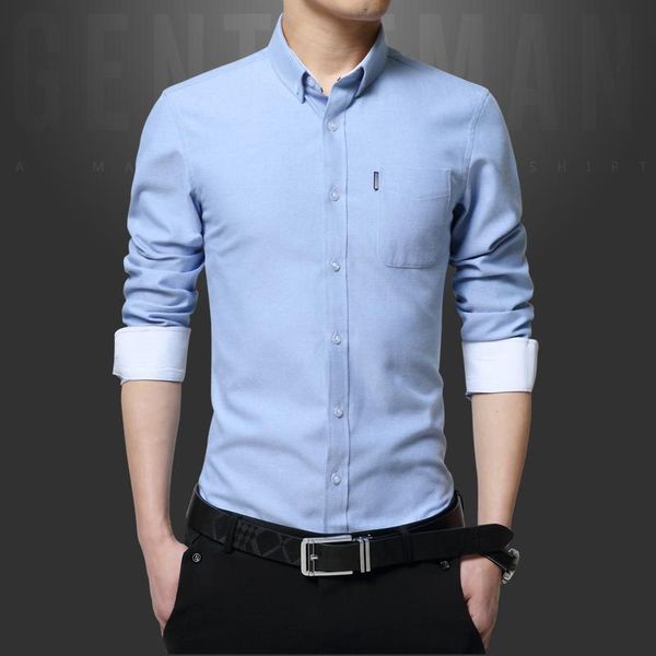 

new tide brand solid color men's stitching shirt long-sleeved slim korean trend shirt fashion wild, White;black