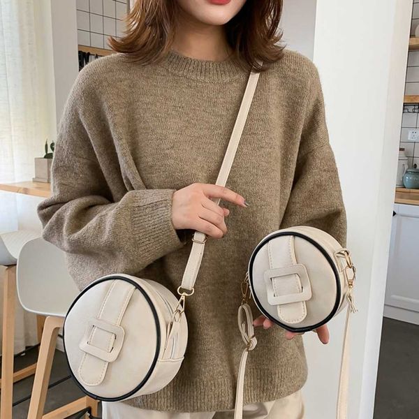 

two size circular shoulder crossbody bags for women ladies fashion small round bag mobile phone messenger bag handbags t200409