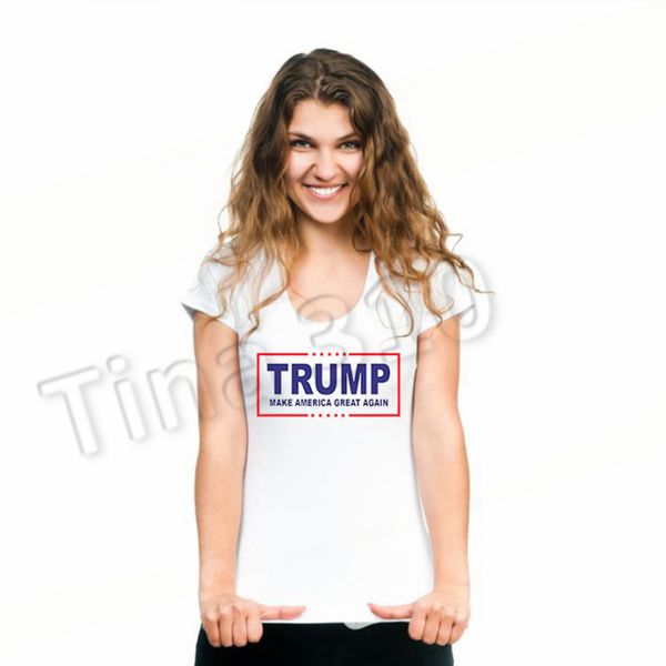

fashion trump flag t-shirts style print t-shirts short-sleeved t-shirts summer women's shirts large women t-shirt home clothing t2b5011, Blue;gray