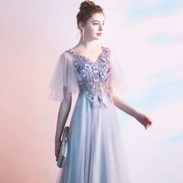 

flroal вышивки женщины-линии 2020 платье vintage модельер новейший luxury elegant work party повседневный sexy ночной клуб maxi платье, Black;gray