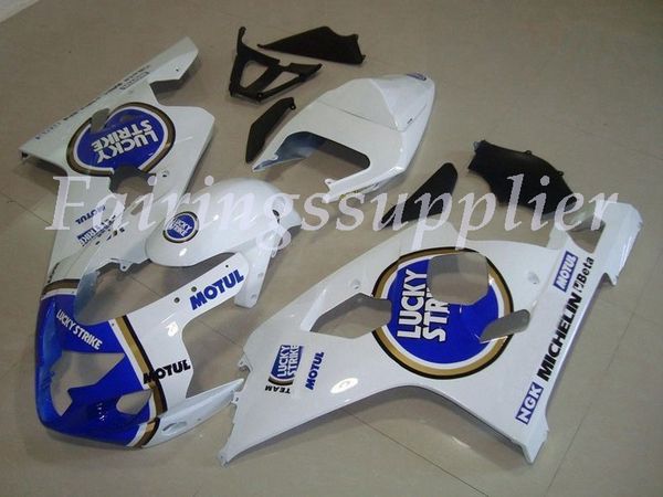 

new (injection molding) abs fairing kits fit for (suzuki gsxr 600-750) 2004 2005 gsx-r600 r750 k4 04 05 fairings set blue and white color