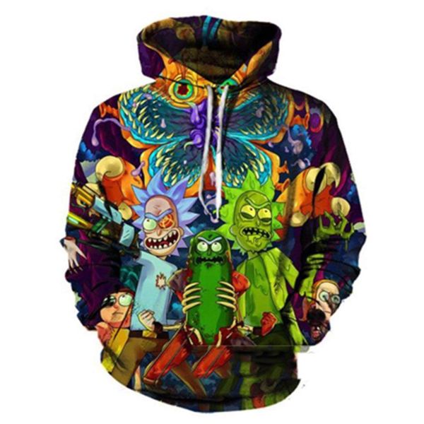 

new fashion couples men women cute 3d print hoodies sweatshirt jackets pullover s-5xl, Black