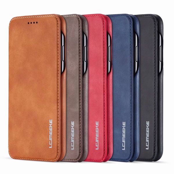 Cell Phone Cases Luxury Magnetic Wallet Flip Leather Card Holder Phone Case Cover For iPhone 6 7 8 XS Max XR 11 Pro d S8 S9 S10 S20 Note 8 9 10 20 Plus T78F
