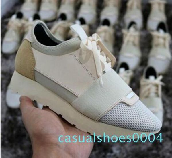 

classic brand designer sneakers men fashion leather mesh mens womens race runners trainer shoes ae25, Black