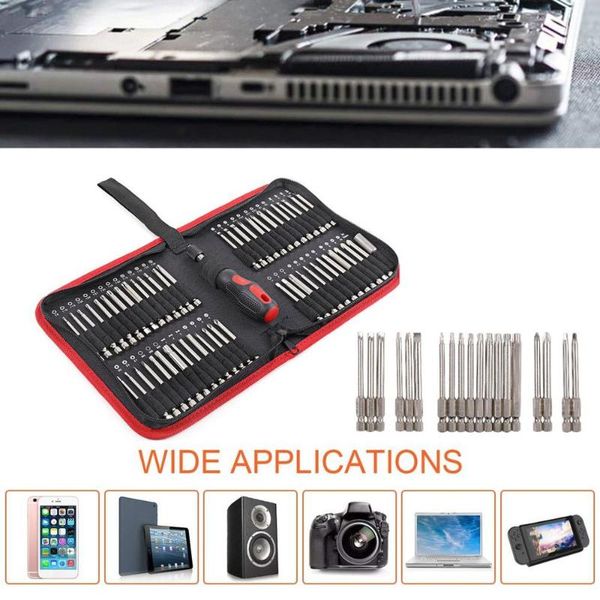 

55pcs extra long bits set high precision s2 screwdriver with magnetic 75mm length tool bag packing maintaince tools