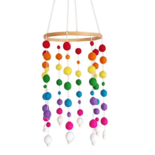 

nordic hair ball wind chimes handmade children room baby crib decorations