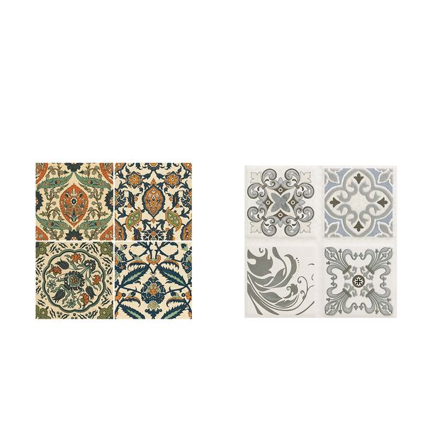 

2pieces creative floor tile sticker vinyl wall sticker floor wall decoration