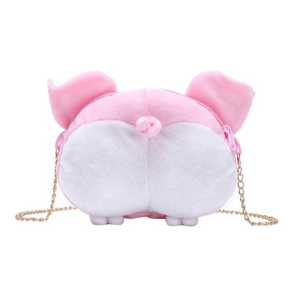 

fashion women girls plush animal pattern shoulder bags chain crossbody bag