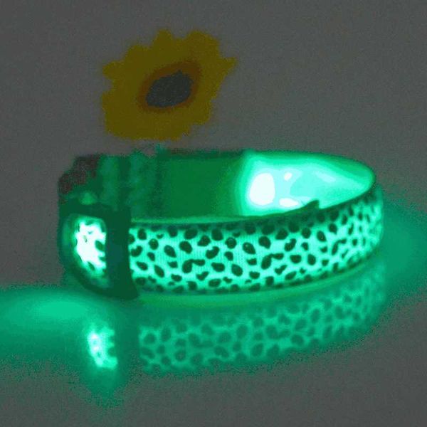 

including led) (with battery) purple leopard led flash puppy collar