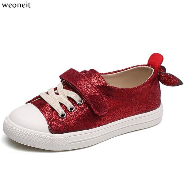 

weoneit new autumn kids shoes for girls sneakers fashion sequin children shoes girl casual running child chaussure enfant, Black;red