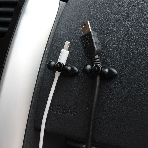 

universal auto car wire clip black fixed clamp cable multifunction fastener clip holder usb cable automobiles accessories