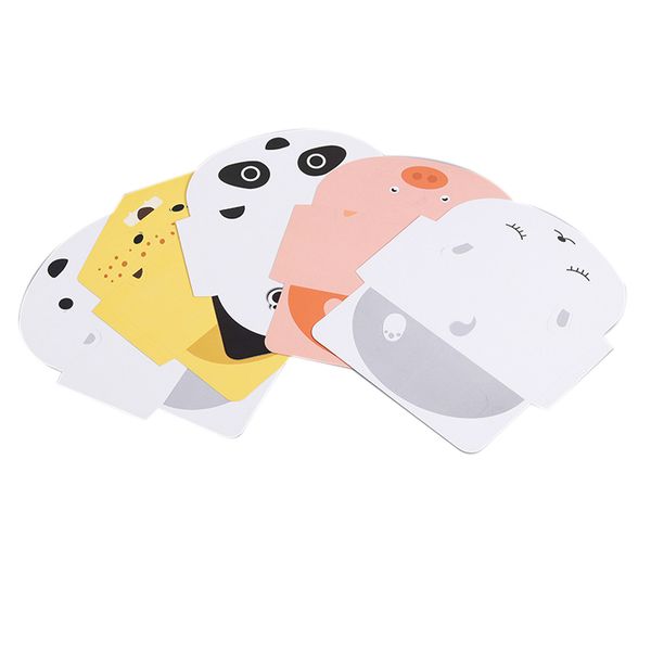 

25pcs folding animal panda pig foxes tiger card birthday greeting/message card postcard christmas new year gift universal