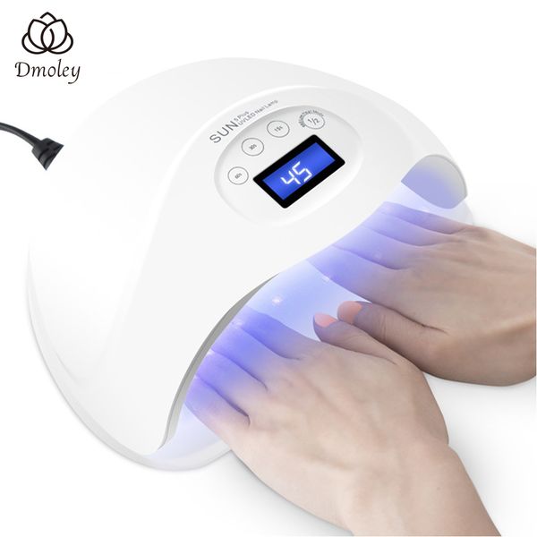 

dmoley sun5 plus uv led nail lamp 48w 28 leds nail dryer for curing uv gel polish with sensor smart timer