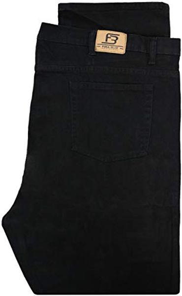 

big & tall men's denim jeans stretch fabric black, Blue