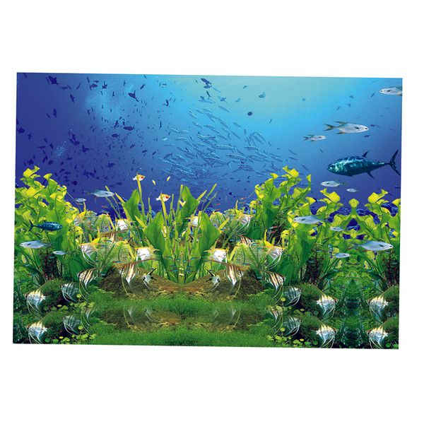

aquarium 3d печати тропических рыб растения background одно клей poster
