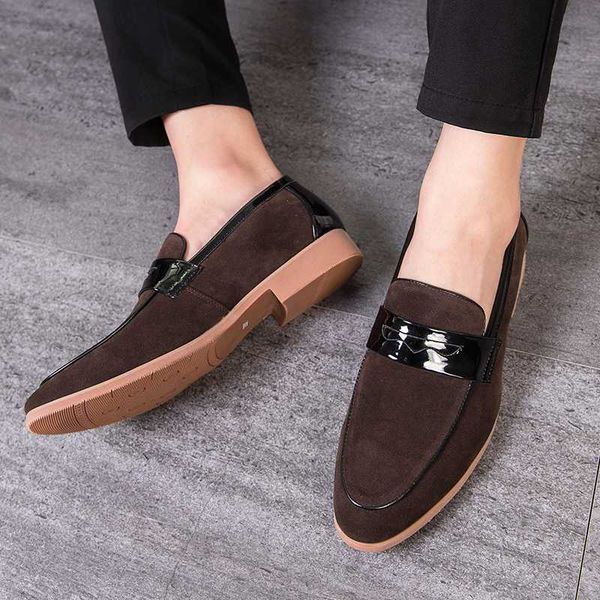 

fashion derby shoes men formal dress sneakers slip-on male brogue footwear oxfords business party evening shoes big size 38-47, Black